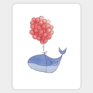 Whale with Balloons - Happy Birthday Sticker